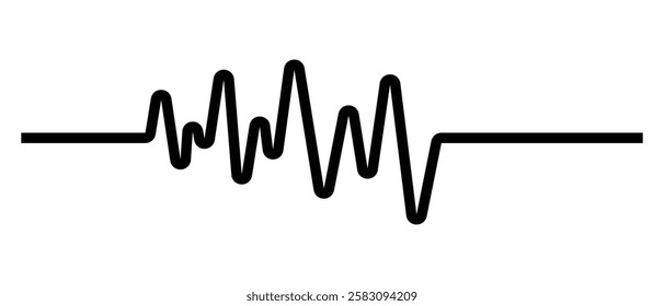 Heartbeat line and Life line icon vector. Cardiogram line ECG and Heart pulse icon vector illustration.