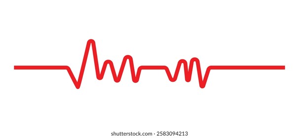 Heartbeat line and Life line icon vector. Cardiogram line ECG and Heart pulse icon vector illustration.