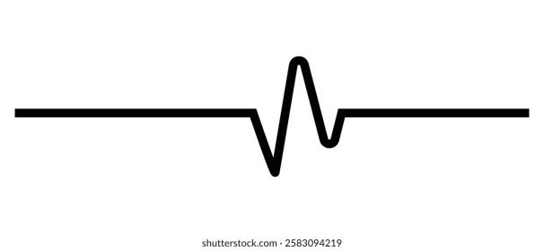 Heartbeat line and Life line icon vector. Cardiogram line ECG and Heart pulse icon vector illustration.