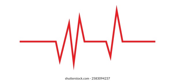 Heartbeat line and Life line icon vector. Cardiogram line ECG and Heart pulse icon vector illustration.