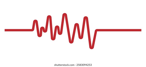 Heartbeat line and Life line icon vector. Cardiogram line ECG and Heart pulse icon vector illustration.