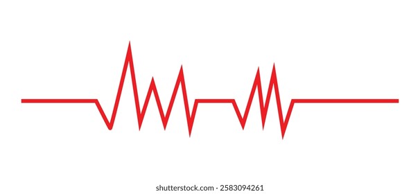 Heartbeat line and Life line icon vector. Cardiogram line ECG and Heart pulse icon vector illustration.