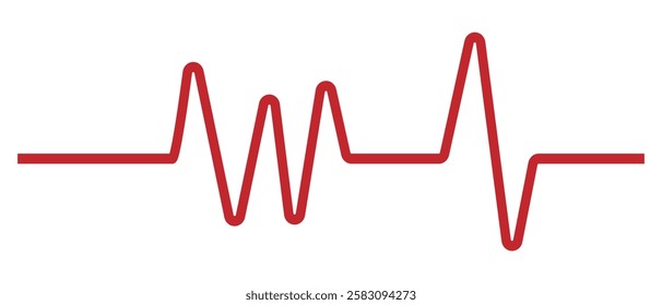 Heartbeat line and Life line icon vector. Cardiogram line ECG and Heart pulse icon vector illustration.