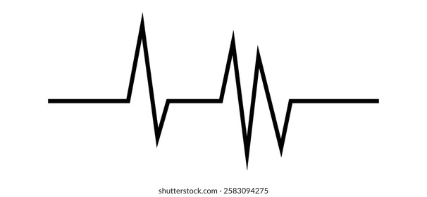 Heartbeat line and Life line icon vector. Cardiogram line ECG and Heart pulse icon vector illustration.