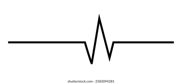 Heartbeat line and Life line icon vector. Cardiogram line ECG and Heart pulse icon vector illustration.