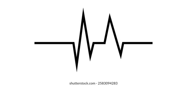 Heartbeat line and Life line icon vector. Cardiogram line ECG and Heart pulse icon vector illustration.