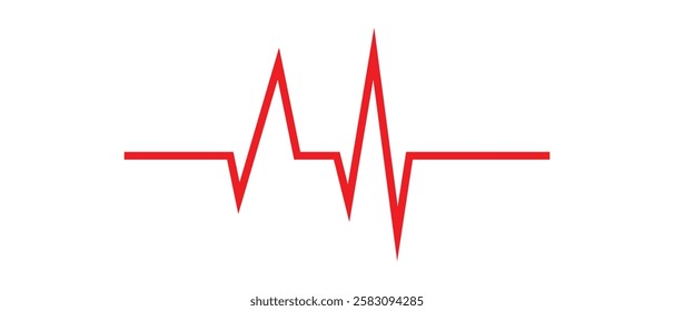 Heartbeat line and Life line icon vector. Cardiogram line ECG and Heart pulse icon vector illustration.