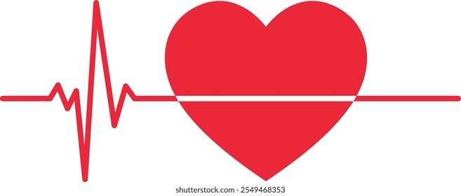 Heartbeat Line Logo icon symbol