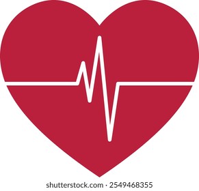 Heartbeat Line Logo icon symbol