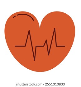 heartbeat line medical isolated icon