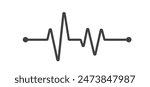 Heartbeat Line on white background. Pulse Rate. Heart line icon. Vector illustration