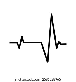Heartbeat Line on white background.