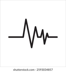 Heartbeat Line on white background. Pulse Rate. Heart line icon. Vector illustration