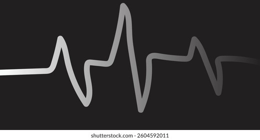 Heartbeat Line on white background. Pulse Rate. Heart line icon. Vector illustration