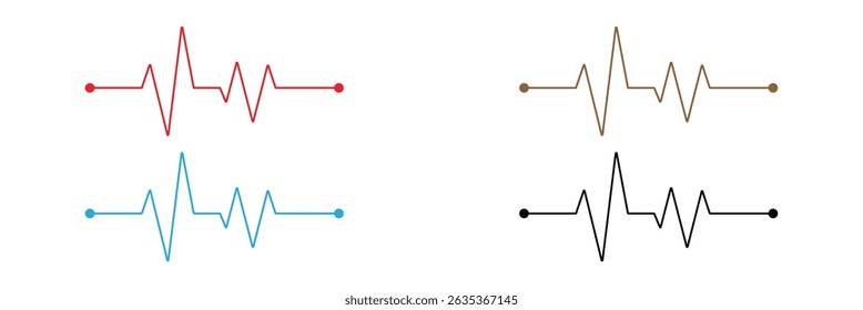 Heartbeat Line on white background. Pulse Rate. Heart line icon. Vector illustration . EPS 10 . 
