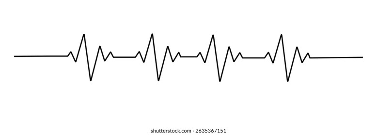 Heartbeat Line on white background. Pulse Rate. Heart line icon. Vector illustration . EPS 10 . 