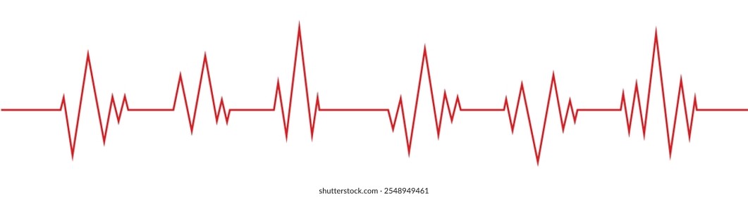 Heartbeat line. Pulse cardiogram Icons of heart beat. Ecg Electrocardiogram with healthy rhythm, cardio attack, ischemia, infarction. Symbol for cardiac. Vector illustration