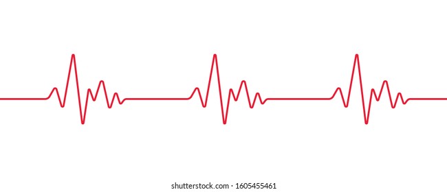 Heartbeat line, Pulse trace, ECG or EKG Cardio graph symbol for Healthy and Medical Analysis