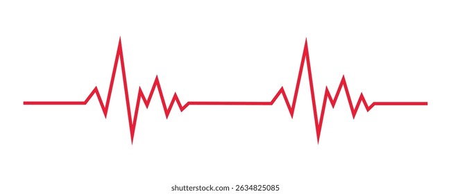 Heartbeat line, Pulse trace, ECG or EKG Cardio graph symbol for Healthy and Medical Analysis