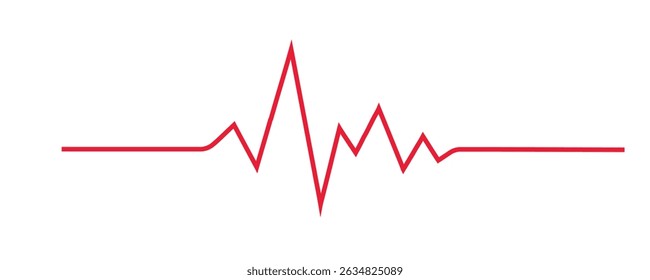 Heartbeat line, Pulse trace, ECG or EKG Cardio graph symbol for Healthy and Medical Analysis