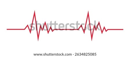 Heartbeat line, Pulse trace, ECG or EKG Cardio graph symbol for Healthy and Medical Analysis
