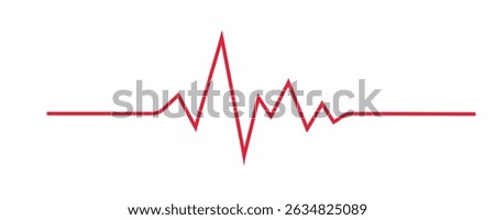Heartbeat line, Pulse trace, ECG or EKG Cardio graph symbol for Healthy and Medical Analysis