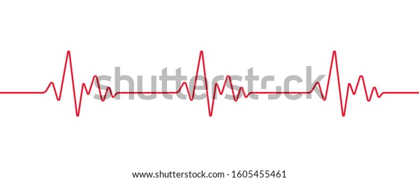 Heartbeat line, Pulse trace, ECG or EKG\
Cardio graph symbol for Healthy and Medical\
Analysis