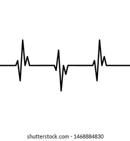 Heartbeat Line Pulse Trace Ekg Cardio Stock Vector (Royalty Free ...