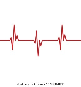 Heartbeat Line Pulse Trace Ekg Cardio Stock Vector (Royalty Free ...