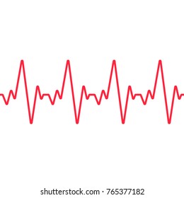 Heartbeat line. Seamless background. Vector