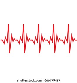 Heartbeat line vector