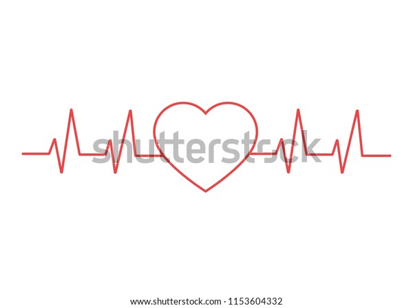 Heartbeat Line Vector Stock Vector (Royalty Free) 1153604332