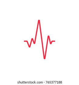 Heartbeat line. Vector icon