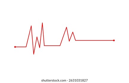 Heartbeat line vector illustration representing ECG medical health