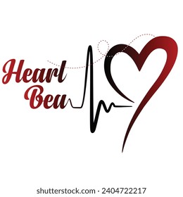 Heartbeat Logo with heart with gradient 