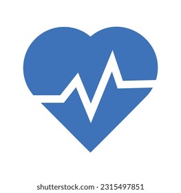heartbeat logo and heart symbol.