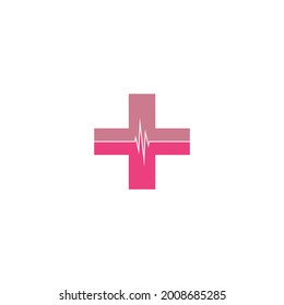 diseño vectorial de icono de logotipo de latido