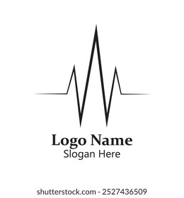 Heartbeat Logo Icon Vector Illustration