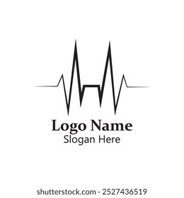 Heartbeat Logo Icon Vector Illustration