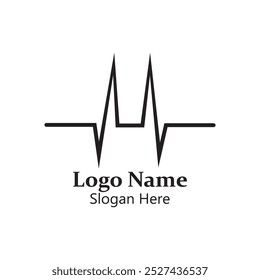 Heartbeat Logo Icon Vector Illustration