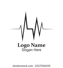 Heartbeat Logo Icon Ilustración vectorial
