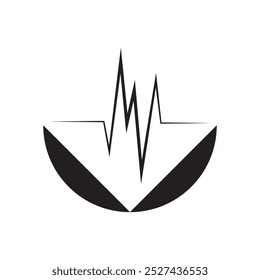 Heartbeat Logo Icon Vector Illustration