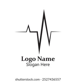 Heartbeat Logo Icon Vector Illustration