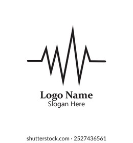 Heartbeat Logo Icon Vector Illustration
