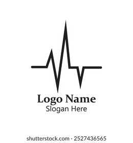 Heartbeat Logo Icon Vector Illustration