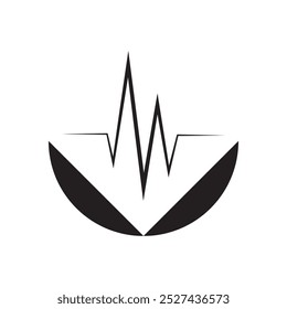 Heartbeat Logo Icon Vector Illustration