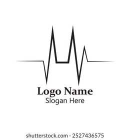 Herzschlag-Logo-Symbol, Vektorgrafik