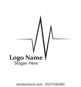 Ilustração do vetor do ícone de logotipo de pulsação