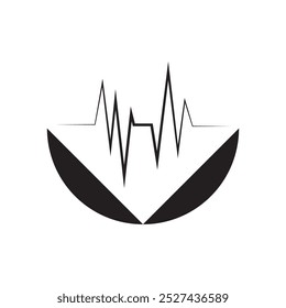 Heartbeat Logo Icon Vector Illustration