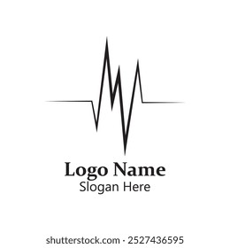 Heartbeat Logo Icon Vector Illustration